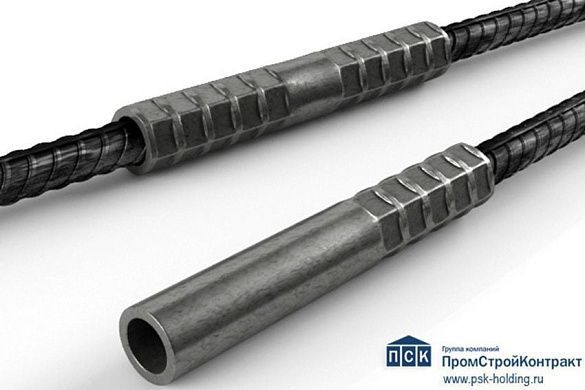 Стандартная обжимная муфта PRESKO для соединения арматуры Ø 16 мм